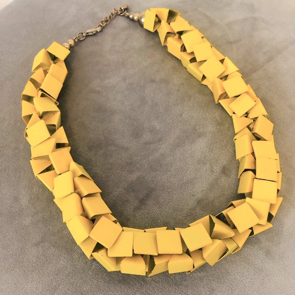 Yellow Zara fashion necklace.